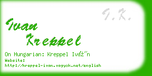 ivan kreppel business card